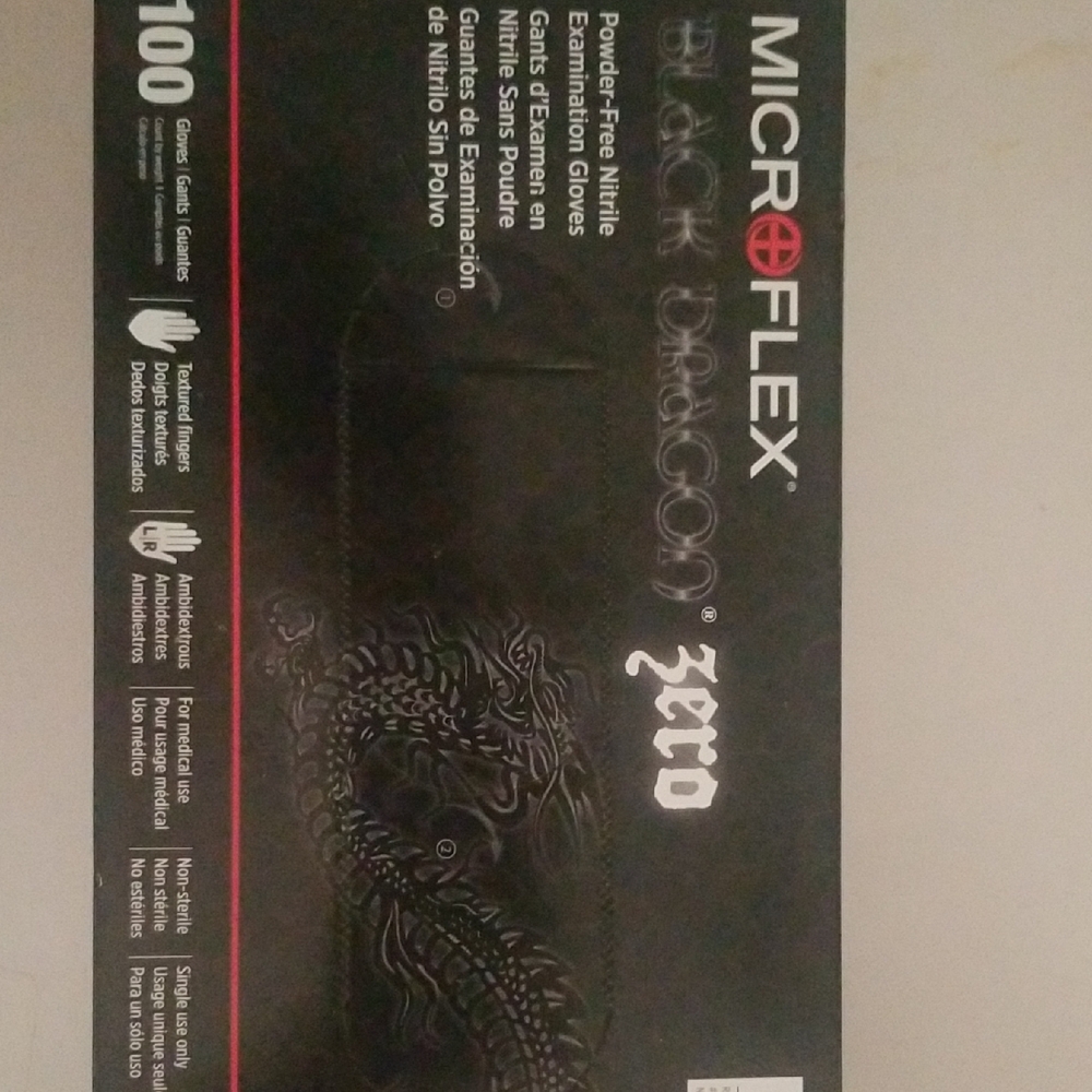Microflex Black Dragon Zero Nitrile Gloves